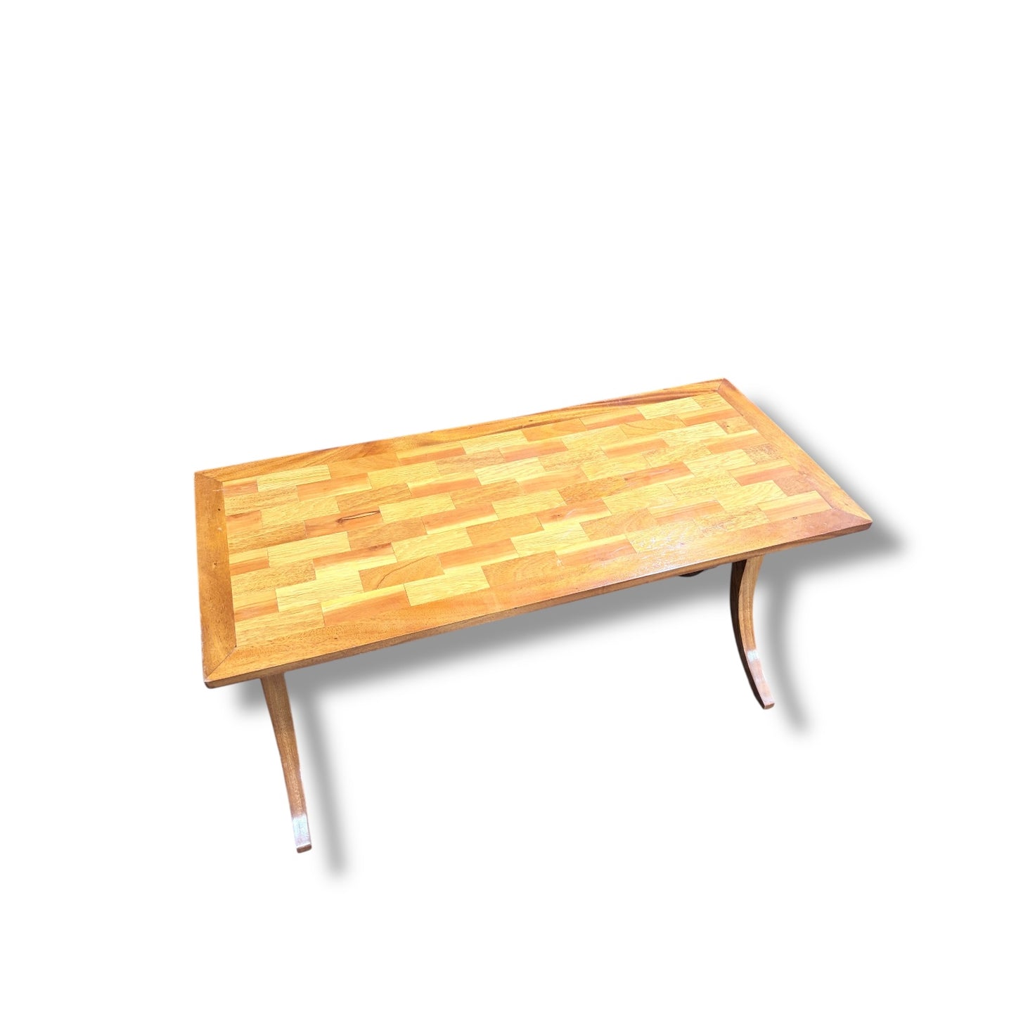 Handmade Solid Oak Coffee Table | Rustic Modern Wooden Living Room Table — view 7