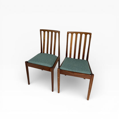 Meredew Mid-Century Walnut Dining Chairs – Pair