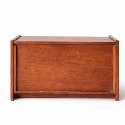 Mid-Century Teak Record Cabinet on Castors