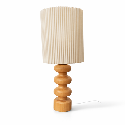 Vintage Oak Table Lamp – Scandinavian Style