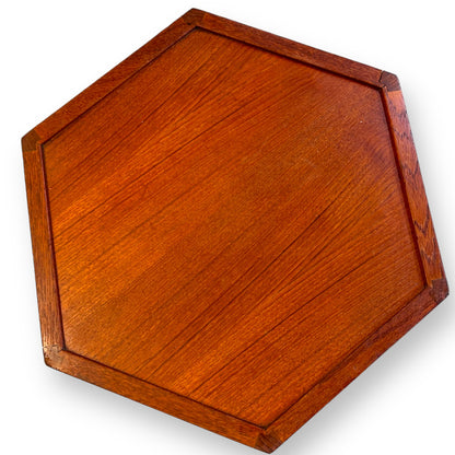 mid century hans Anderson hexagonal side table