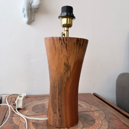 Mid Century Burr Walnut Sculptural Table Lamp