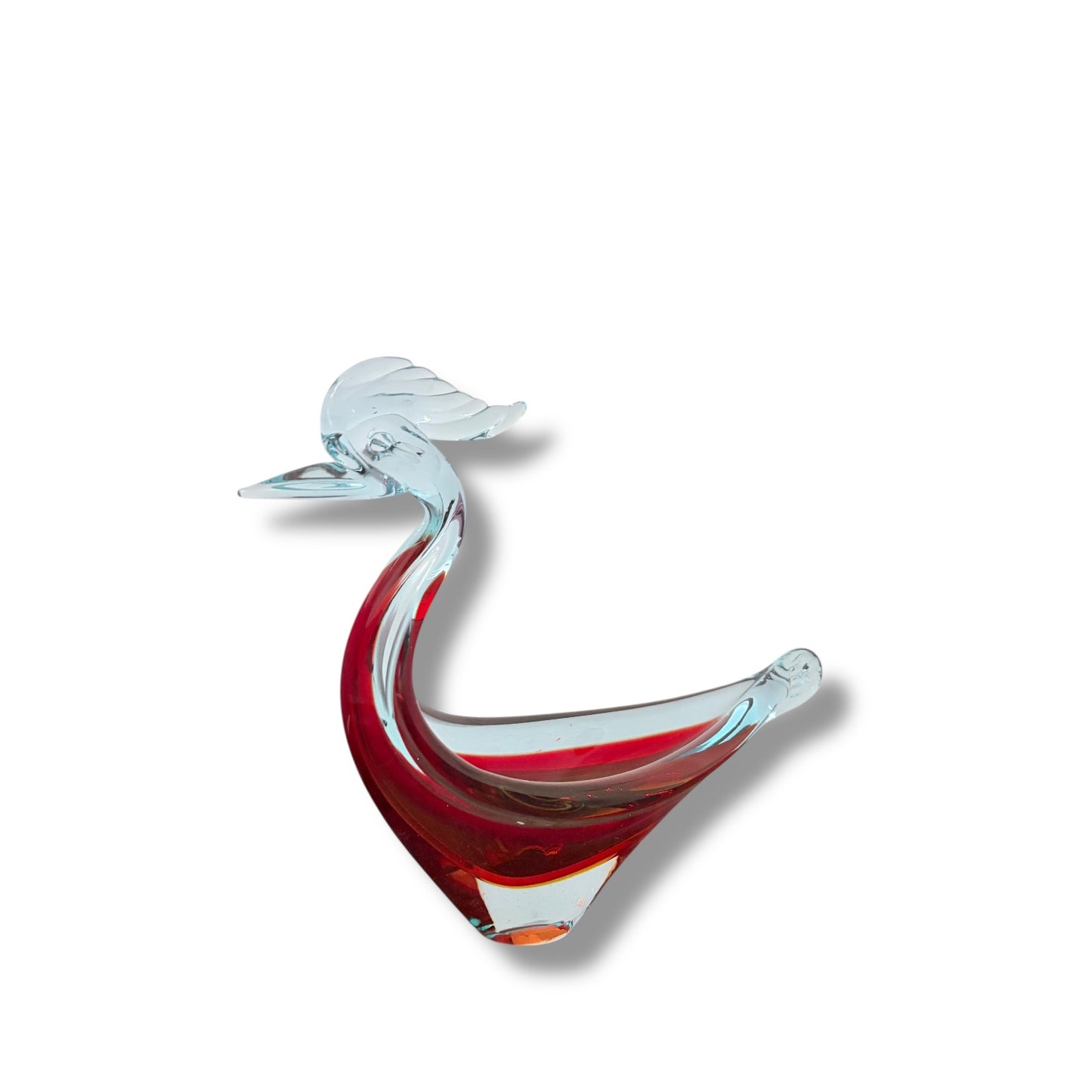 Mid-Century Murano Glass Swan Sculpture