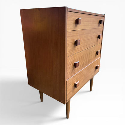 Mid-Century Teak Compact Chest of Drawers