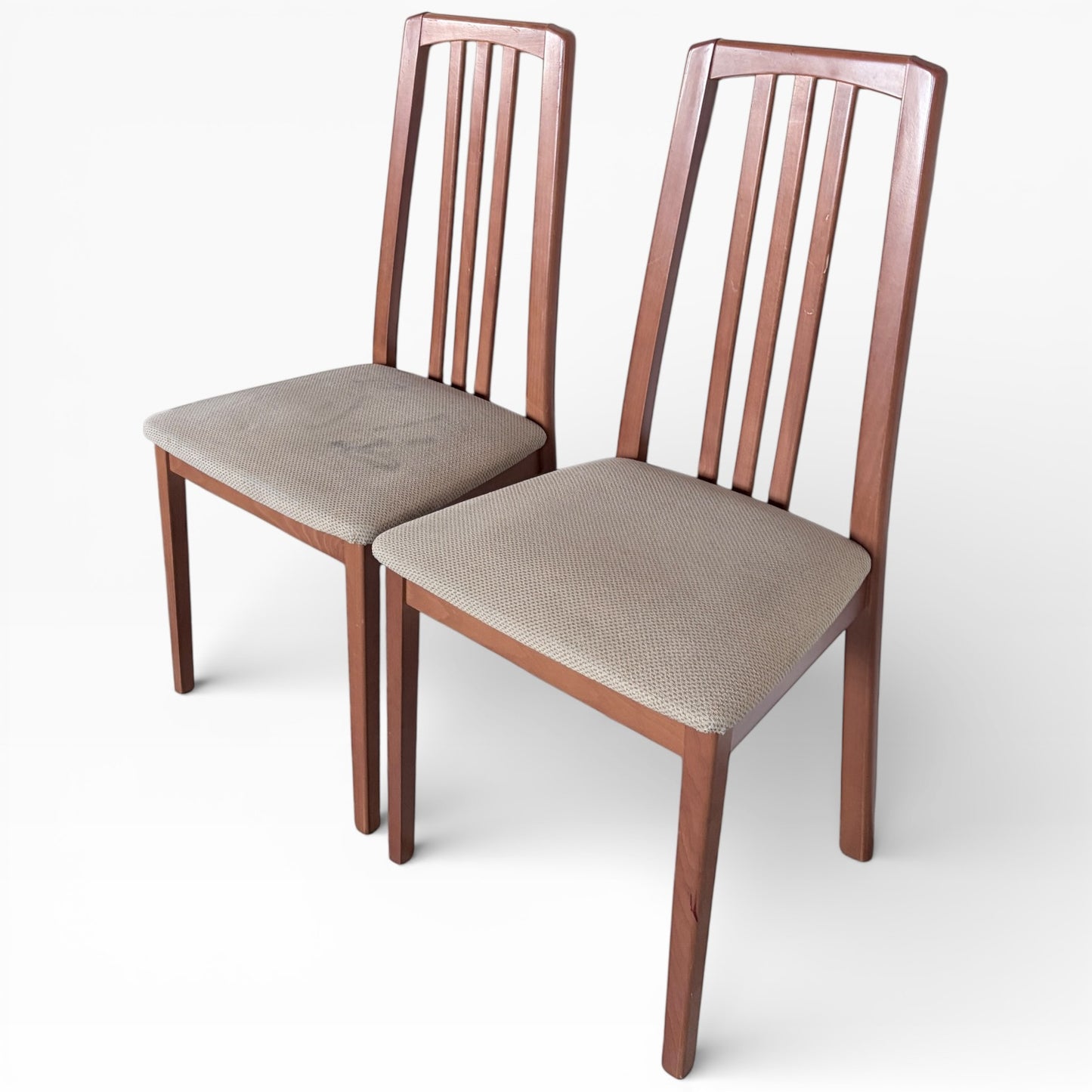 Morris of Glasgow Mid Century High Back Dining Chairs – Pair