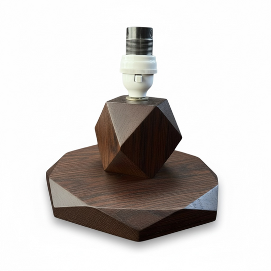 Antique Oak Table Lamp – Arts and Crafts Solid Oak Lighting by Heal’s of London