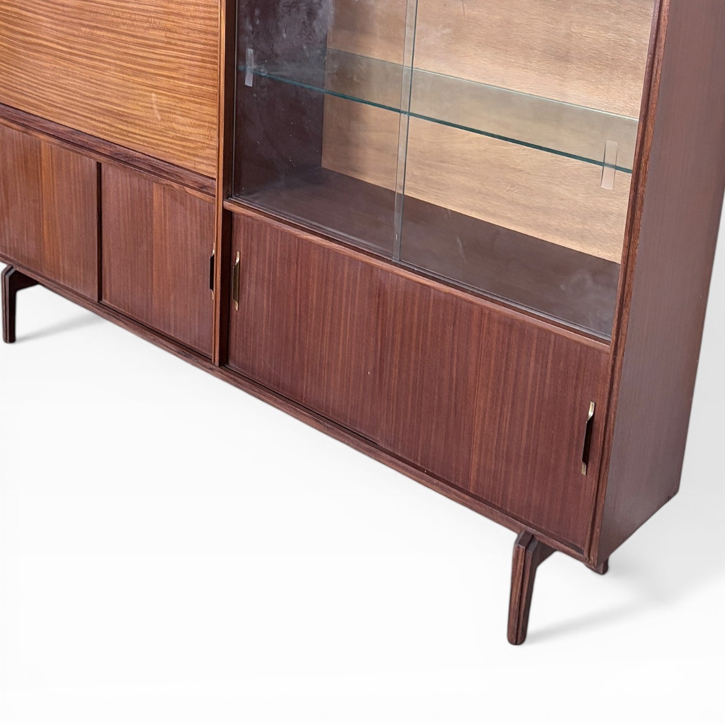Vintage Beaver & Tapley Slim Teak Bookcase Cabinet by Guy Rogers