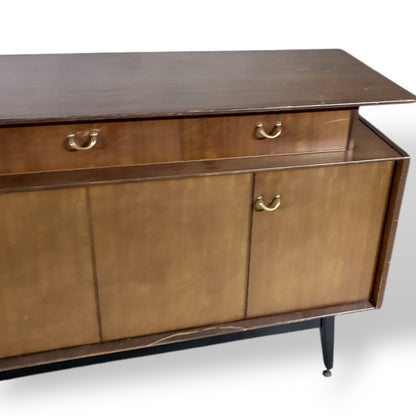 G Plan Sideboard | Mid Century Teak Wood Sideboard With Brass Handles & Storage