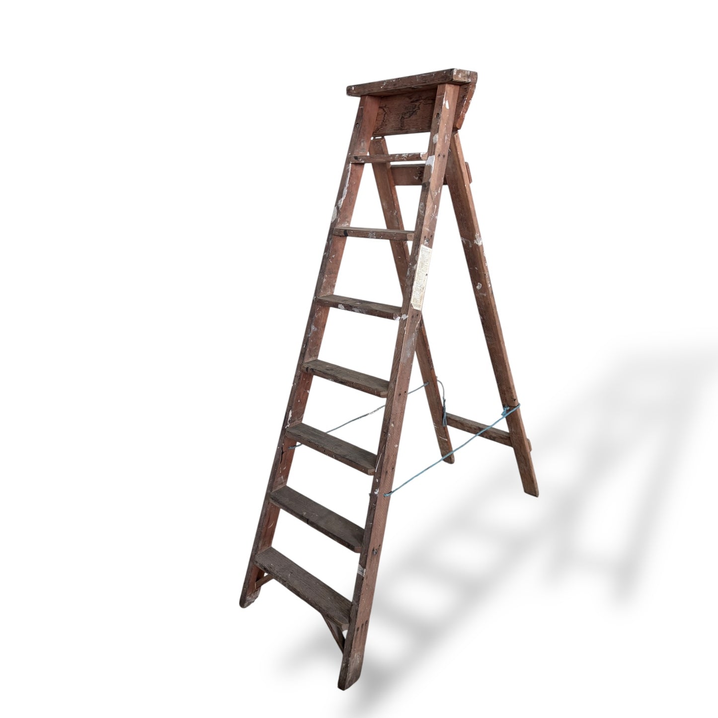 Vintage Wooden Step Ladder – Rustic Plant Stand