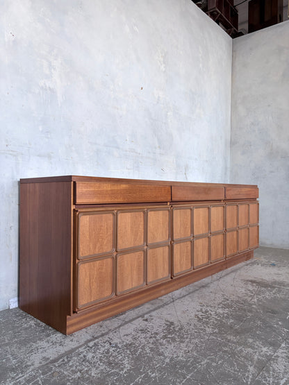 McIntosh Mid Century Teak Sideboard – Panel Front Long Low Cabinet