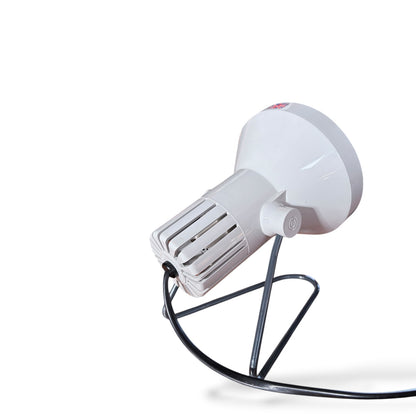 Mid Century Desk Lamp | Industrial Plastic Cone Light With Sculptural Accent