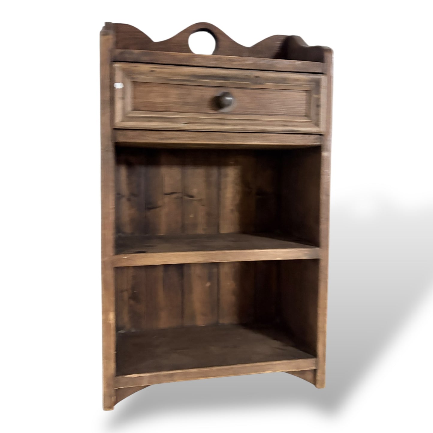 Vintage Oak & Pine Bathroom Cabinet with Drawer — view 7
