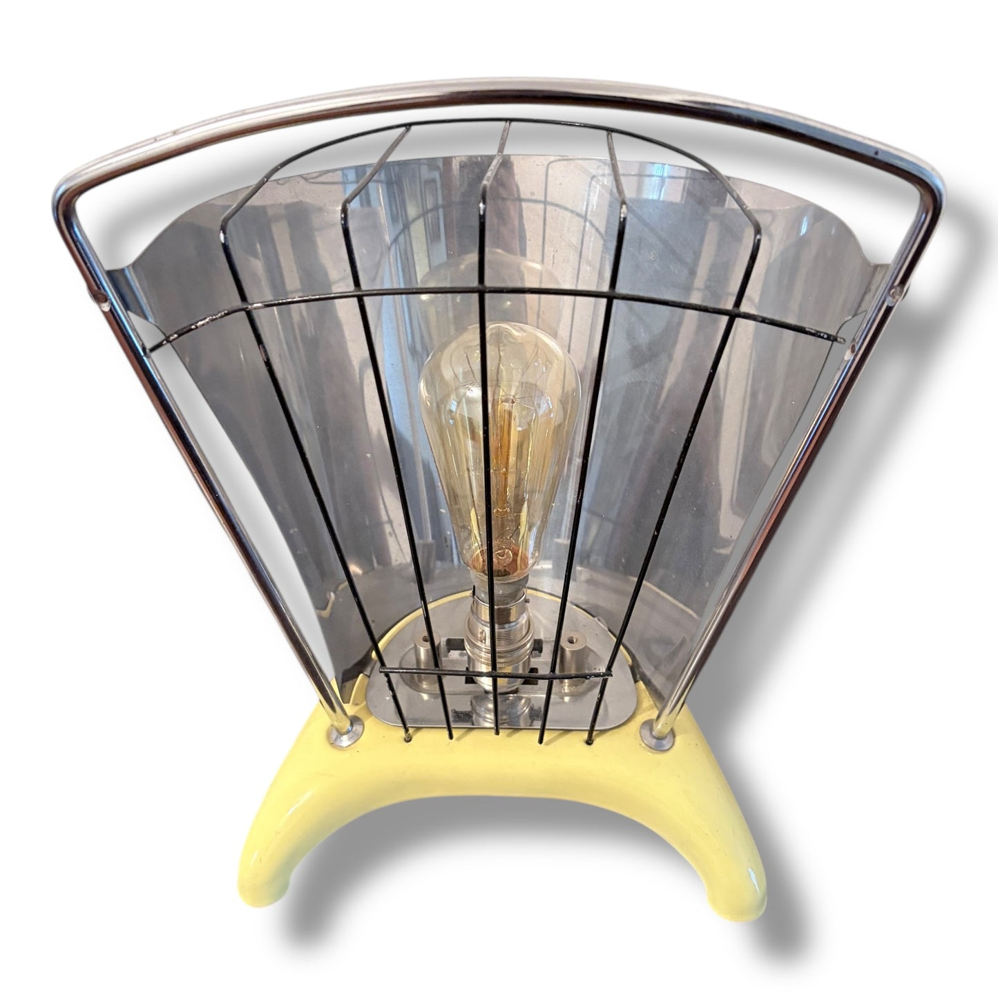 1950s Lloyd Metcalfe Butane Heater Upcycled Table / Floor Lamp – Art Deco