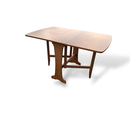 Mid Century Vintage Teak Drop Leaf Dining Table