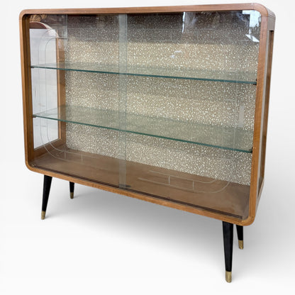 Mid Century Drinks Cabinet – Retro Cocktail Cabinet With Elegant Tapered Legs & Compact Depth