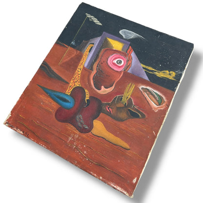 Mid Century Abstract Surrealist Art, Dated 1951, Original Modernist Painting