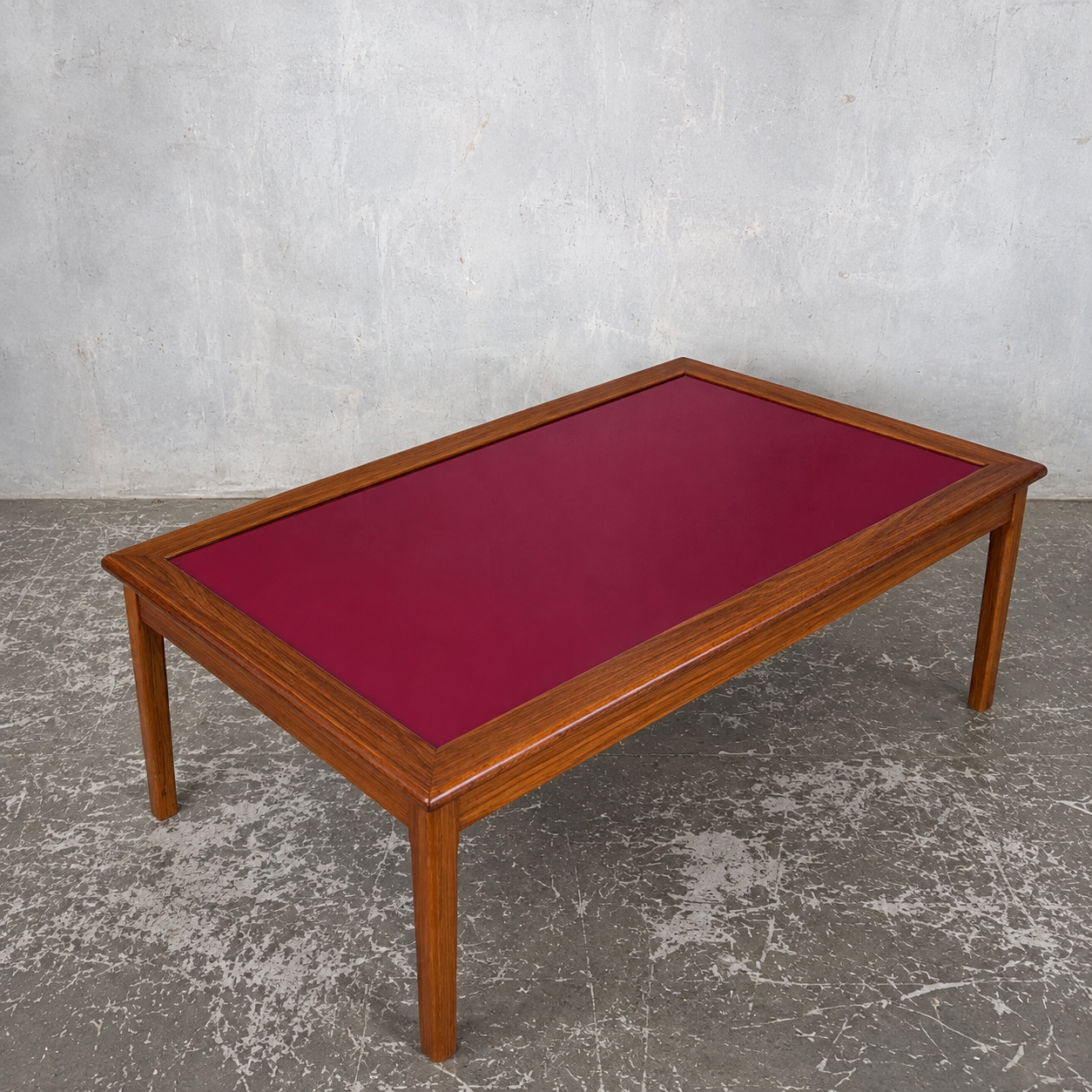 Mid Century Myers Teak Coffee Table with Custom Perspex Top