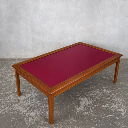 Mid Century Myers Teak Coffee Table with Custom Perspex Top