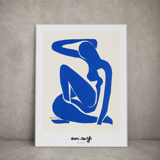 Henri Matisse Blue Nude II (1952) Framed Lithograph Print | Large Modernist Wall Art