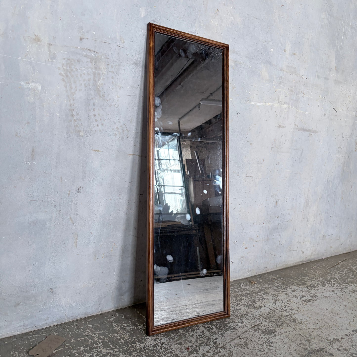 Antique Arts and Crafts Oak Mirror