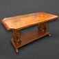 Vintage 1960s Elephant Carved Wood Coffee Table