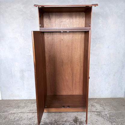 Mid Century Meredew Teak Double Wardrobe | Vintage British Bedroom Wardrobe