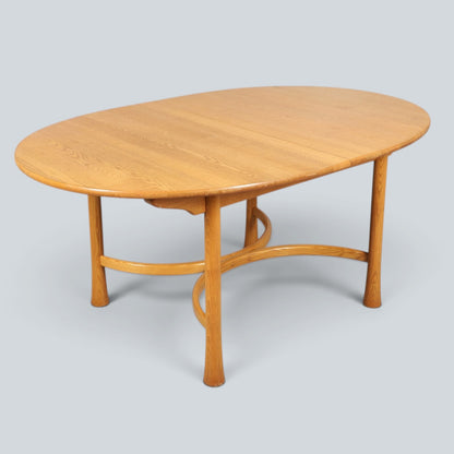 Ercol Saville Blonde Elm Oval Dining Table | Mid Century British Table