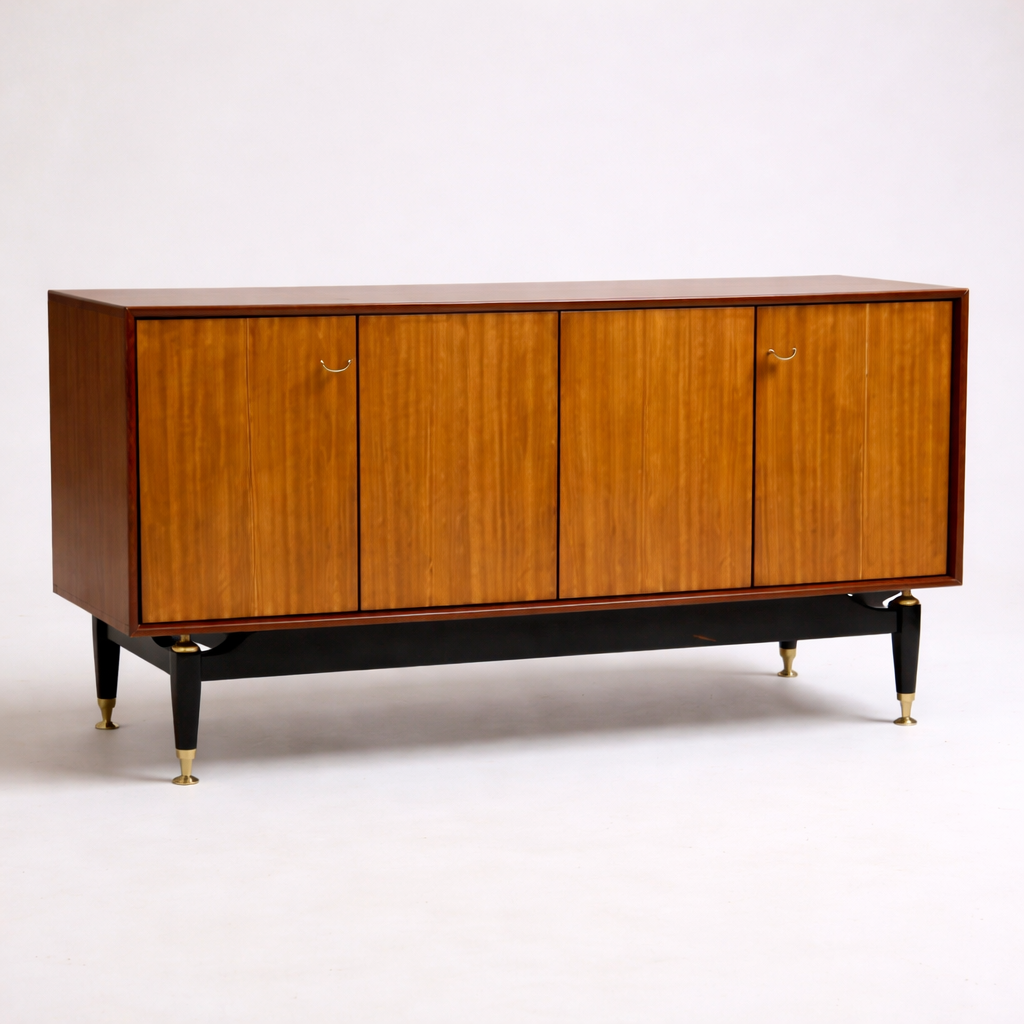 Mid-Century G Plan Librenza Tola Accordion Door Sideboard