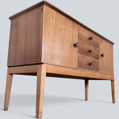 Mid Century Gordon Russell of Broadway Walnut Sideboard Cabinet