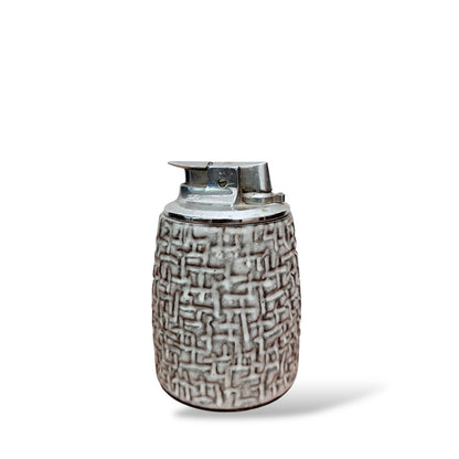 Vintage Swedish Ceramic Table Lighter – Textured Studio Pottery, Mid-Century
