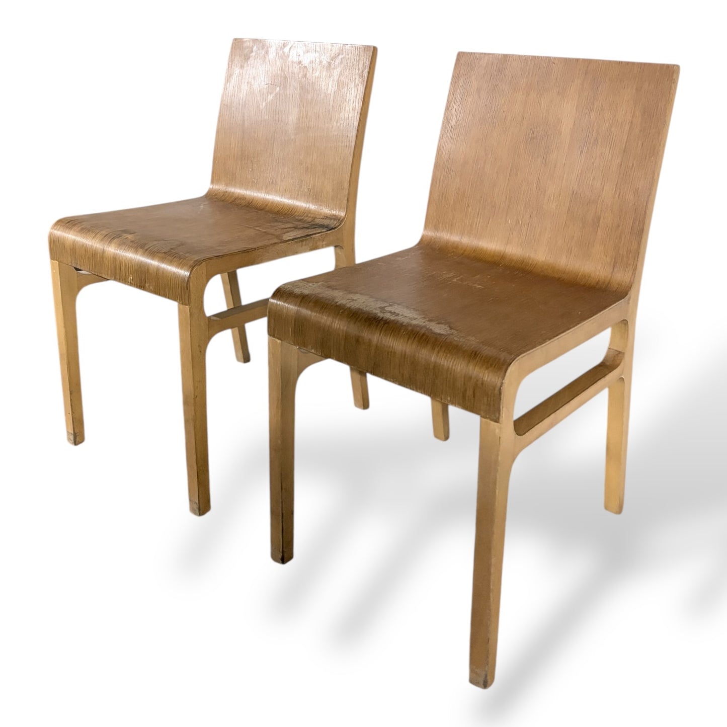 Vintage Pair of Bentwood Plywood Dining Chairs