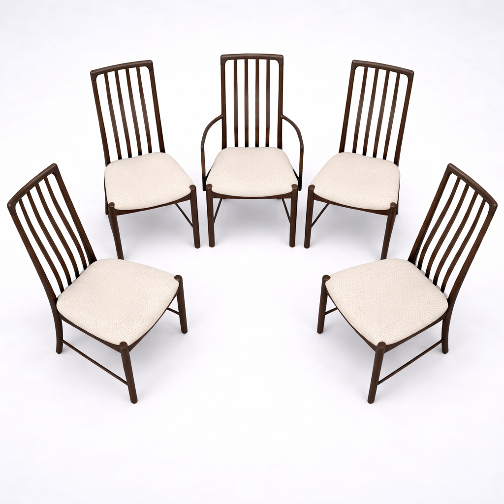 Set of 6 Danish Rosewood Dining Chairs by Boltinge