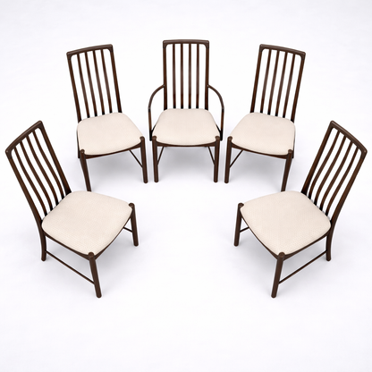 Set of 6 Danish Rosewood Dining Chairs by Boltinge