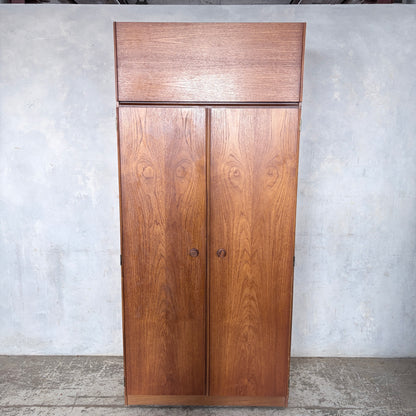 Mid Century Meredew Teak Double Wardrobe | Vintage British Bedroom Wardrobe
