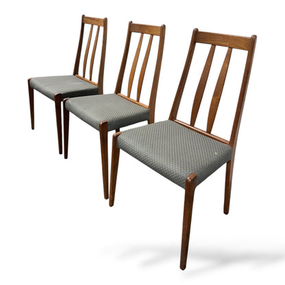Set of 3 Danish Teak Dining Chairs by Drylund | Mid Century — view 6