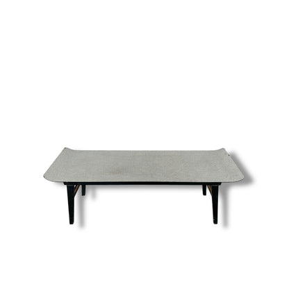 Mid Century Modern White Formica Surfboard Pagoda Coffee Table