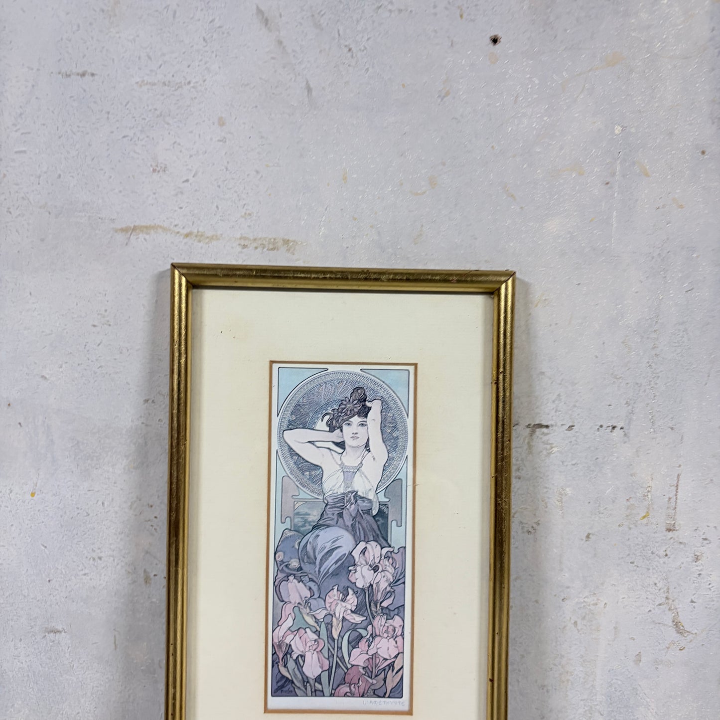 Alphonse Mucha “Topaz & Amethyst” Framed Prints – Art Nouveau Double Panel Wall Art