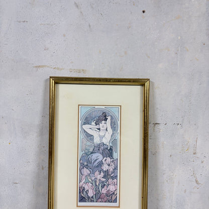 Alphonse Mucha “Topaz & Amethyst” Framed Prints – Art Nouveau Double Panel Wall Art