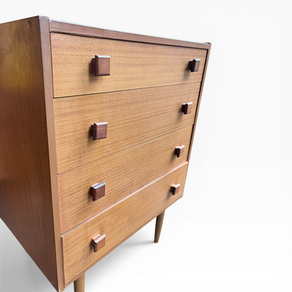 Mid-Century Teak Compact Chest of Drawers