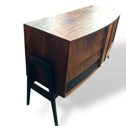 Vintage Mid-Century Zebrano Teak Sideboard by Herbert Gibbs