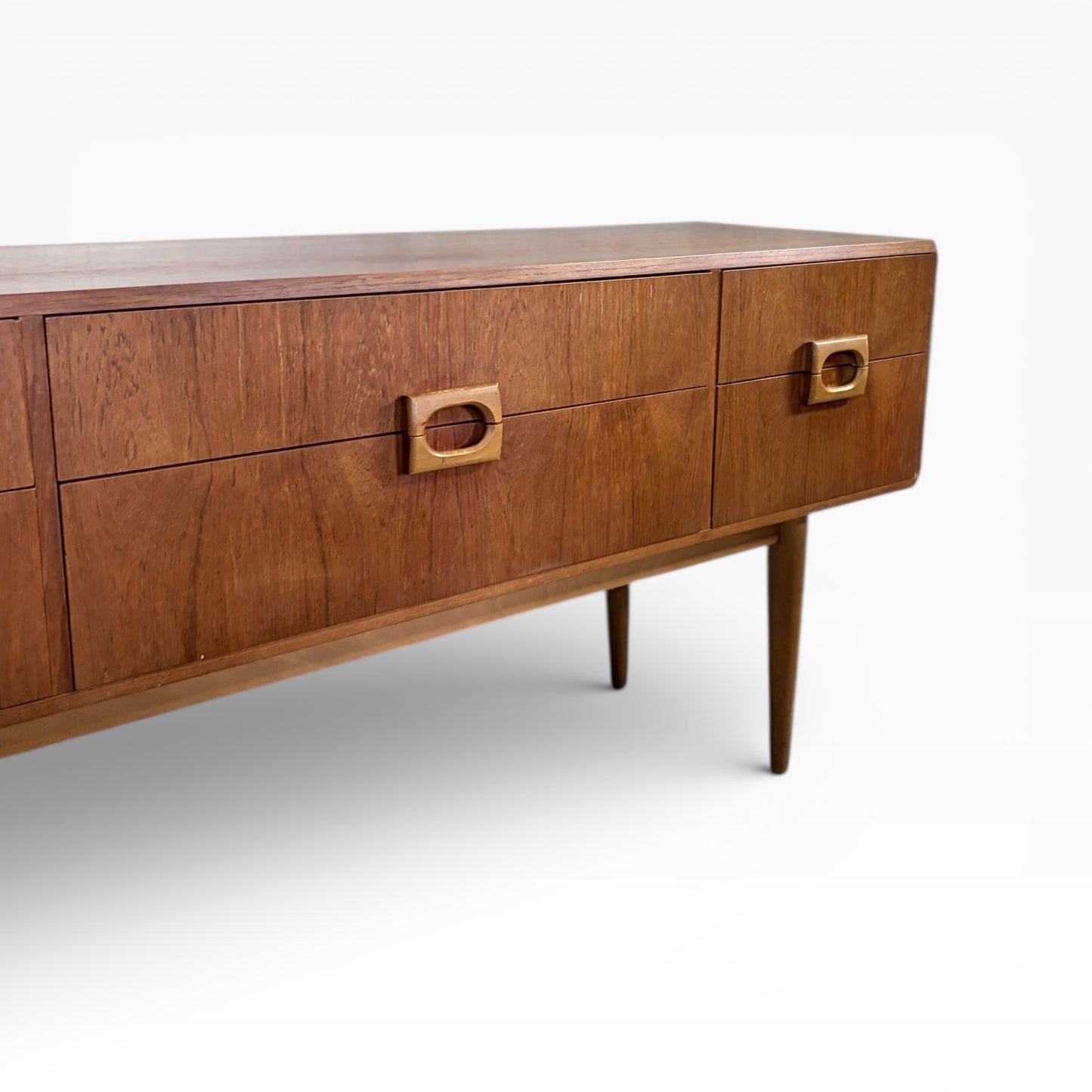 Mid Century Teak Sideboard – Danish Scandinavian Storage Unit with Drawers