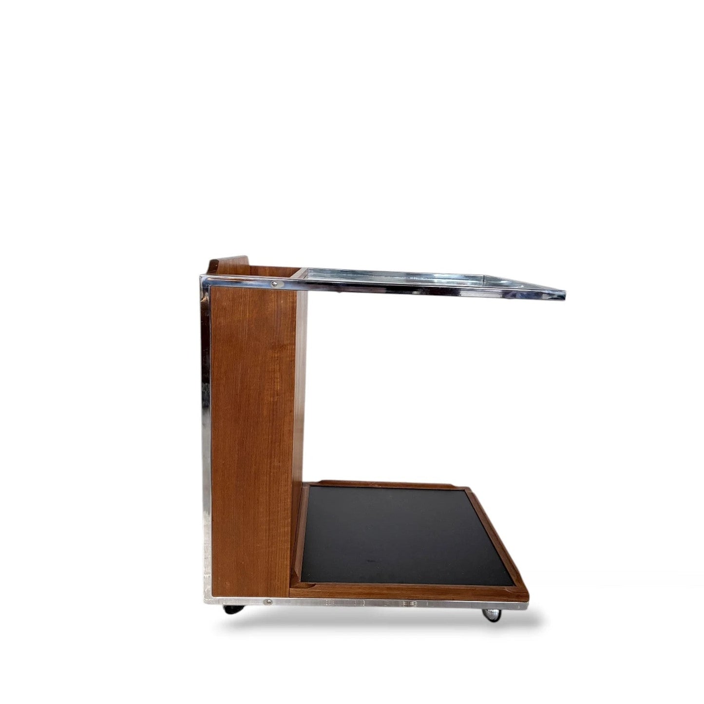 Mid-Century Teak & Chrome Drinks Trolley by Toothill