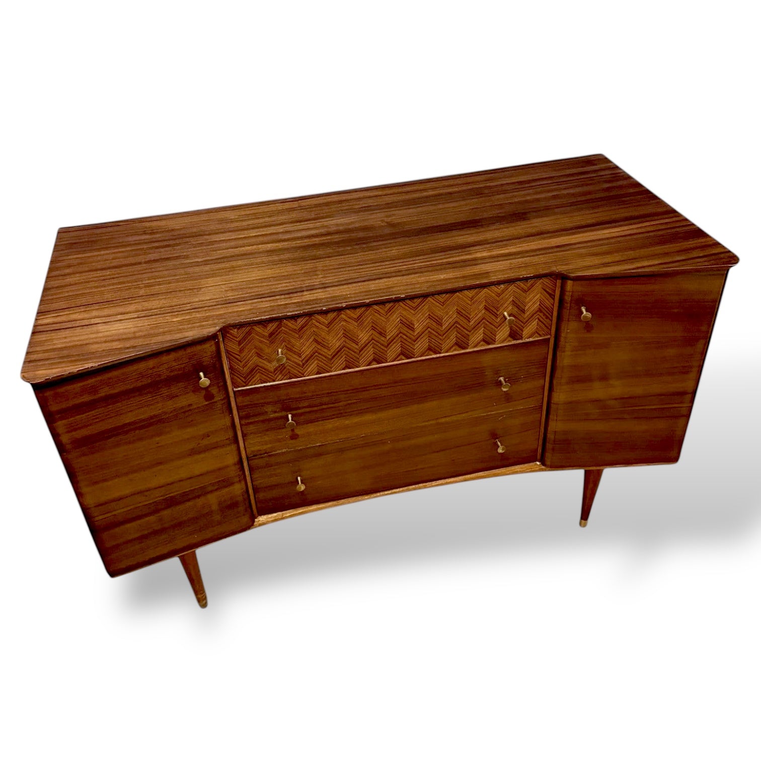 Vintage Uniflex Walnut & Teak Sideboard – Mid-Century — view 10