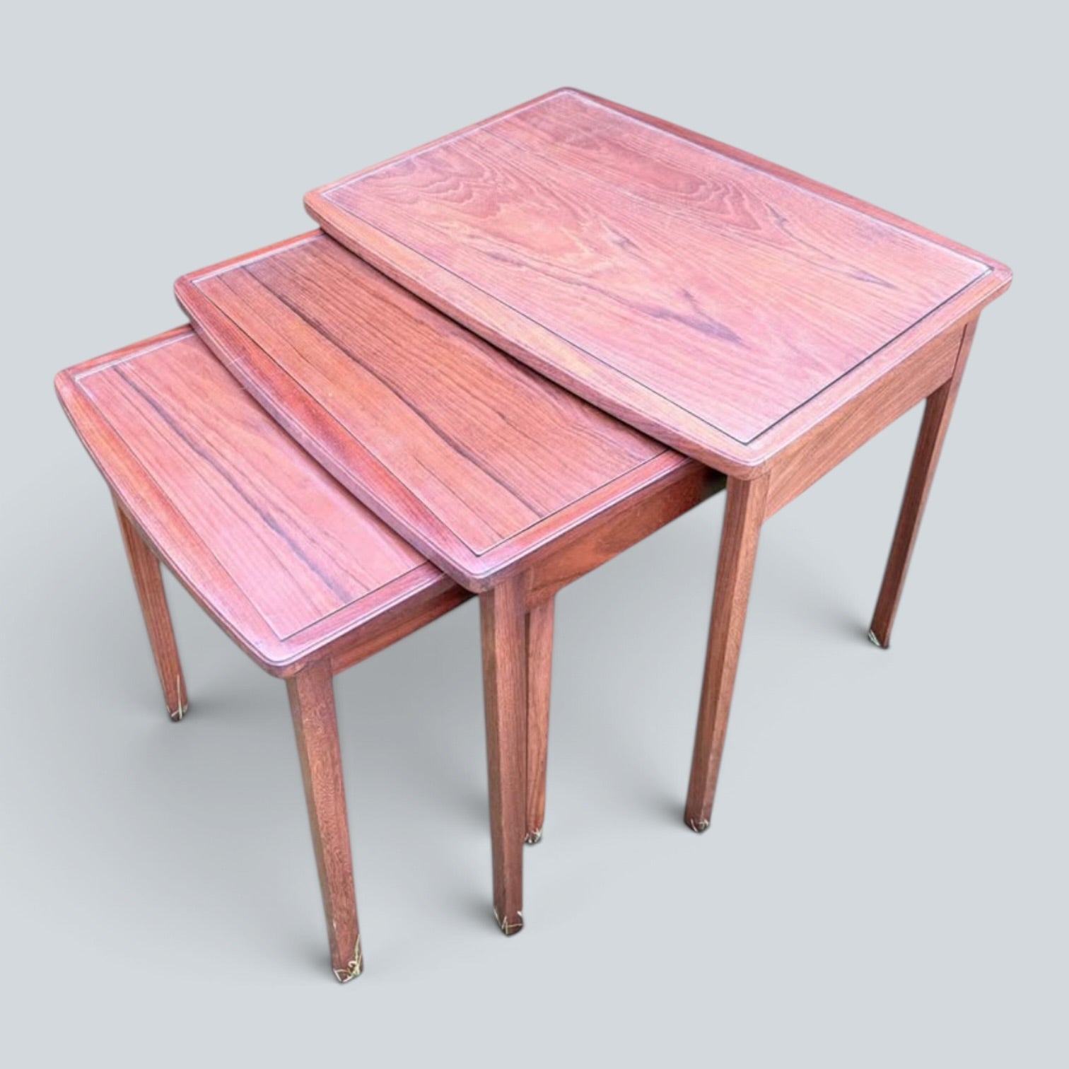 Richard Hornby Design Mid Century Teak Nest of Three Tables