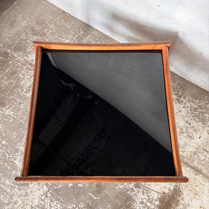 Mid Century G Plan Katrina Teak Coffee Table with Black Perspex Top