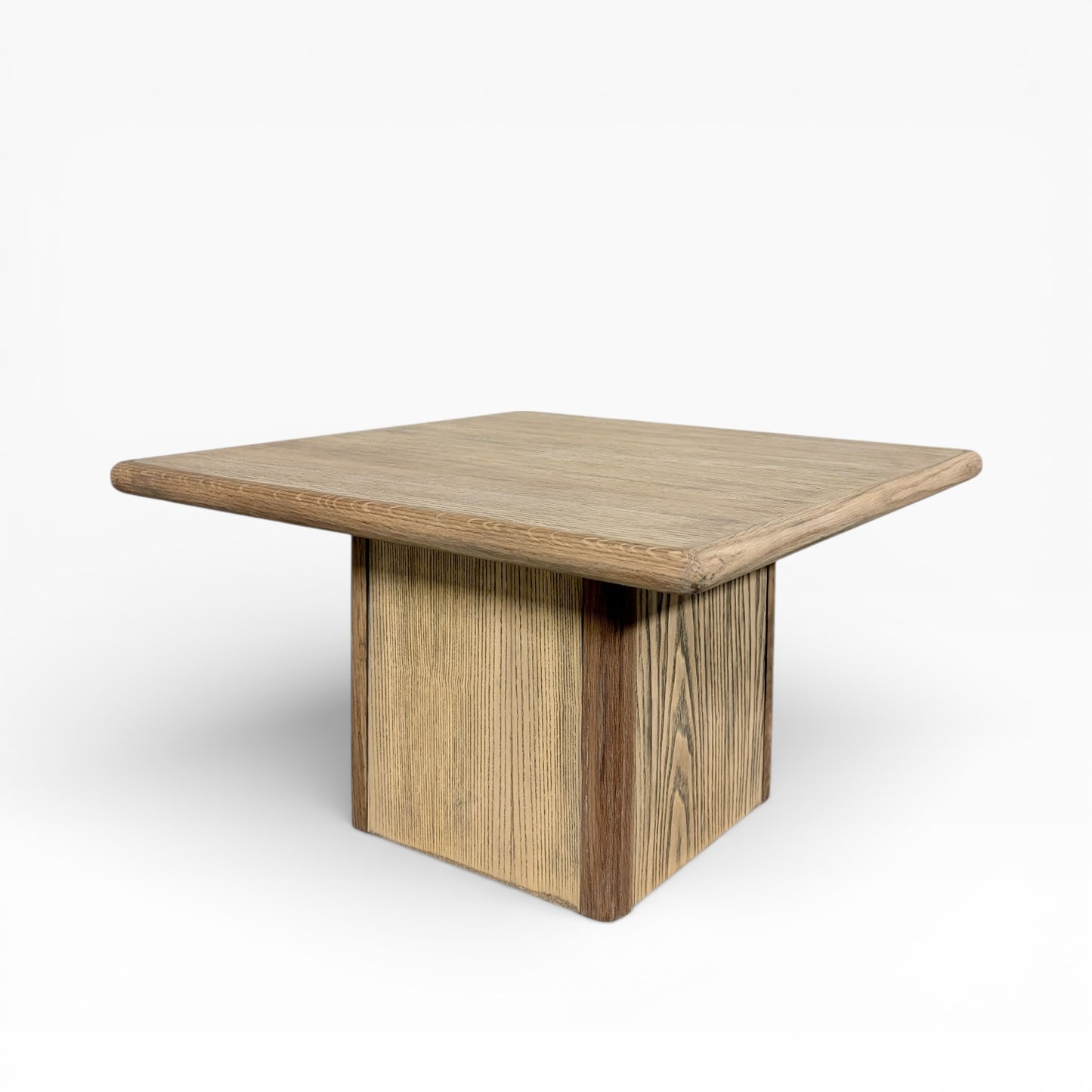 Vintage Trioh Pine & Oak Coffee Table – Solid Wood Mid-Century Square Table