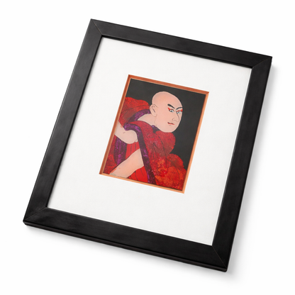 Vintage Japanese Gouache Painting with Glitter Elements by Niwa Heichiku, Framed