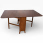 Mid Century Dining Table - Vintage Walnut Drop Leaf Extendable Dining Surface