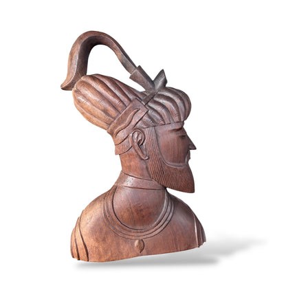 Ottoman Empire Busts - Hand Carved Wooden Sculptures | Mid Century Decor