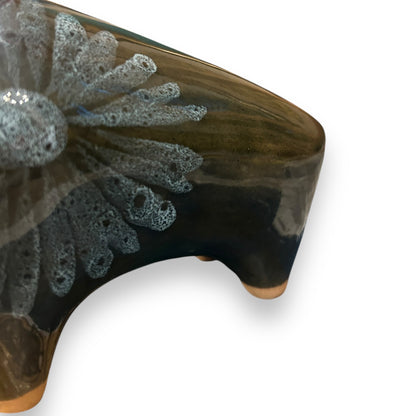 Mid Century Lotus Pottery Ceramic Bull